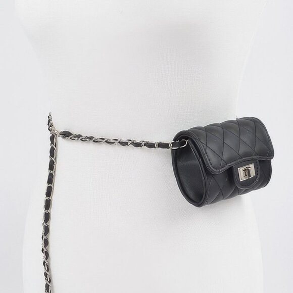 Quilted Mini Bag W/ Chain Belt - Picture 5 of 9